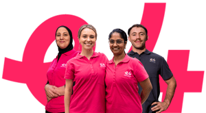 e4 staff with e4 logo in background (1)